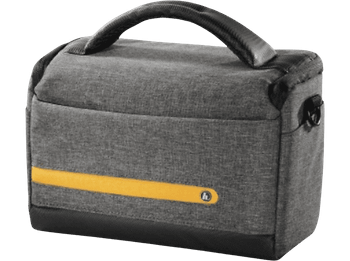 Mochila - Hama Terra 135, Pliéster reciclado, Dos compartimentos laterales, Bandolera extraíble, Gris