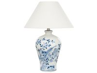 lampara de mesa  porcelana blanco azul
