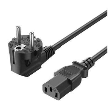 Cable de alimentación Vention ZCJBAC 1,8m CEE7 a IEC C13 Negro 6A 3x0,75mm²