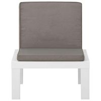 silla de jardin  silla de exterior  sillon con cojin plastico blanco