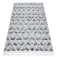 alfombra sevilla z555a conduccion diamantes gris  blanco franjas be 180x270 cm