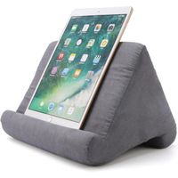 soporte para tablet y movil de 3 angulos para adaptarse a cualquier posicion y lugar soporte estable hecho de goma espuma con tejido muy suave 28 x 27 x 205 cm