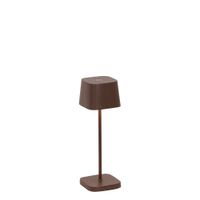 lampara de mesa led corten regulable zafferano