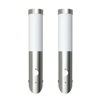 2 apliques de exterior con detector de movimiento acero inoxidable vidaxl