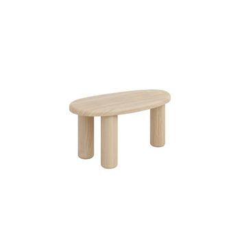 Mesa de centro pequeña en pino macizo natural 61,6 cm Barnizado