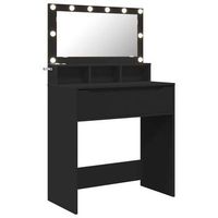 mesas de tocador  mesa de maquillaje de dormitorio negro 80 x 396 x 135 cm