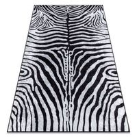 alfombra lavable miro 51331803 cebra antideslizante - negro  blanco 200x290 cm