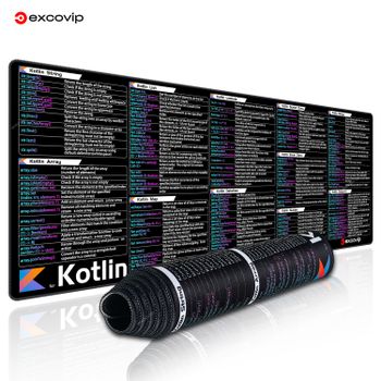 Alfombrilla de ratón de programación EXCO Kotlin grande para Android, plataforma cruzada, atajos de desarrollo Web móvil, teclado, alfombrilla de ratón, alfombrilla de escritorio