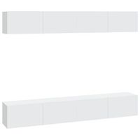 muebles de tv 4 piezas blanco 100x30x30 cm vidaxl