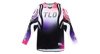 Camiseta de manga larga sprint ultra morada blanca  p de troy lee design  p s