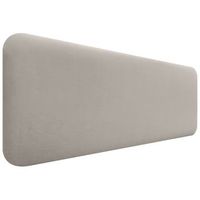 dhome cabecero tapizado en terciopelo liso redondeado para pared acusticos cabeceros absorbentes cabezal cama dormitorio beige 135cm