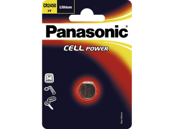 Pila de botón - Panasonic CR 2450/1 BP, Litio, 3V