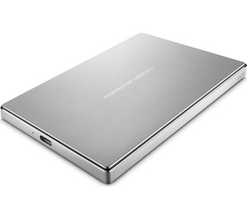 Lacie Seagate Porsche Design Portable Hard Drive - 2 TB, Silver, Silver