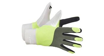 Guantes deportivos craft adv lumen fleece amarillo blanco
