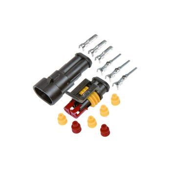 Carcasa de conector de cable eléctrico de 2 patillas Kit SuperSeal completo