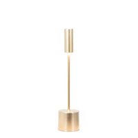 zafferano - lampara de mesa led recargable carolina con atenuacion tactil - para interior y exterior - laton cepillado