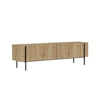 mueble tv kari madera natural y negro