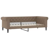 sofa cama cuero sintetico color capuchino 100x200 cm vidaxl