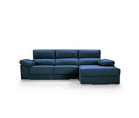 chaise longue 4 plazas noemi xl lado derecho color azul marino - conforama