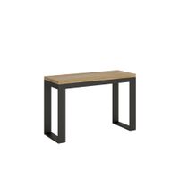 mesa tipo libro 120200x4590 cm efecto madera nogal hierro