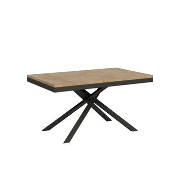 Mesa Extensible 90x160/420 Cm Karida Evolution Roble Natural Estructura Antracita