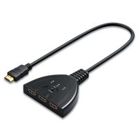 pccom essential conmutador hdmi de 3 puertos negro