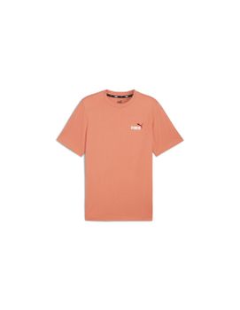 Camiseta Puma Essentials+ 2 Col Small Logo Hombre Naranja