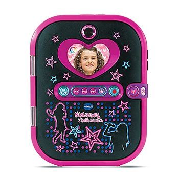Vtech - Kidisecrets Selfie Music Negro, Agenda Electrónica 7 En 1 Con Reconocimiento Facial, Cámara Y Vídeo, Juegos Educativos, Regalo Para Niños De 6
