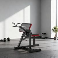 banco de curl predicador sportnow acero pu 105x95x80 cm negro