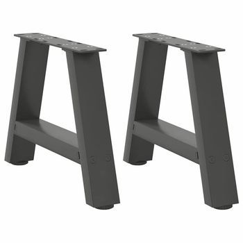 Patas Para Mesa De Centro En Forma De A (2 Unidades), Antracita, 50 X (30-31) Cm, Acero Vidaxl