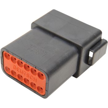 Conector de cable eléctrico carcasa Deutsch 12 pines hembra negro