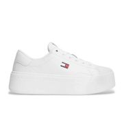 tommy jeans para mujer en0en02961 zapatillas de piel low top jet max blanco 36 plano cordones casual
