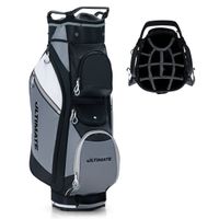 costway bolsa de golf con 14 divisores para palos de golf portatil ligera con nevera bolsillo impermeable capucha para lluvia 36 x 29 x 91 cm