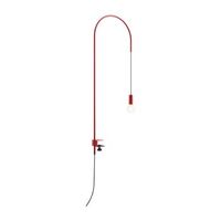 zafferano - lampara de mesa de alambre con abrazadera giratoria 200 h152 cm metal pintado bombilla e27 max 60 w incluida - rojo