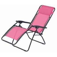 sillon de relajacion de jardin - multi posiciones y comodo  ligero y facil de mover  rosa  trendyflair