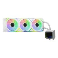 refrigeracion liquida xpg levante ii 360mm 3 ventiladores argb bomba doble camara blanco