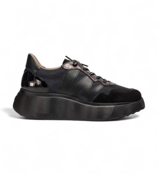 Wonders para mujer. A-3631_941_5792 Zapatillas de Piel Roma 31 negro (38), 3 a 5cm, Cordones, Casual