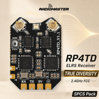 5 unidades de radiomaster rp4td fcc receptor de 24 ghz con tecnologia expresslrs y diversidad de antena con doble antena crsf para piezas de drones de carreras fpv precio al por mayor