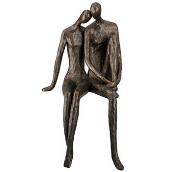 Casablanca By Gilde Figurilla Decorativa Edge Seater, Escultura Pareja Xl H. 35 Cm