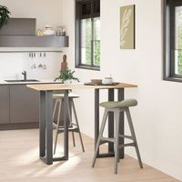patas mesa bar forma t 2 uds  patas para mesa acero antracita 40x35x101-102cm