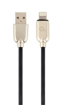 CABLE DE DATOS Y CARGA GEMBIRD 8 PINES DE CAUCHO PREMIUM, 2M, NEGRO