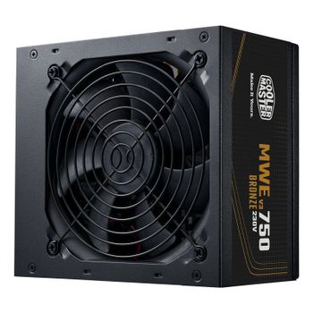 Fuente de Alimentación Cooler Master 750W Certificación 80 Plus Bronze MWE Bronze 750 V3 Extras ventilador silencioso y cableado plano