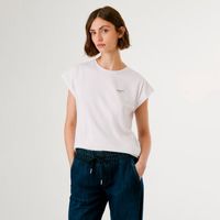 pepe jeans camiseta blooma blanca pl506030-ite