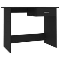 escritorio de aglomerado negro 100x50x76 cm