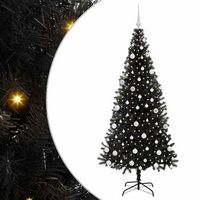 arbol de navidad negro 180 cm pvc vidaxl