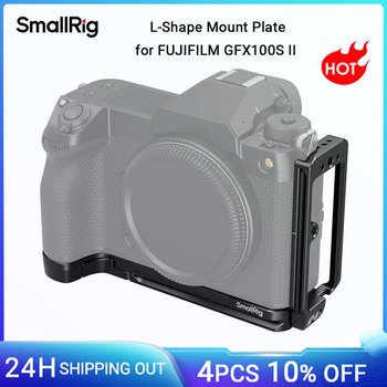 Placa de montaje en forma de L SmallRig GFX100S II para FUJIFILM GFX100S II, con placa de liberación rápida Arca-Swiss para estabilizadores DJI RS 3/RS4