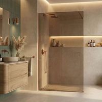 pared de la ducha rea flexi brown brush copper 90