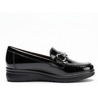pitillos zapatos de tacon mocasin adorno negro para mujer