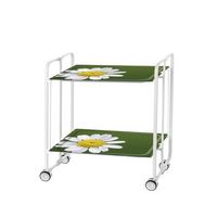 carrito auxiliar plegable bauhaus con ruedas - armazon metalico blanco 2 niveles y 4 posiciones ajustables38