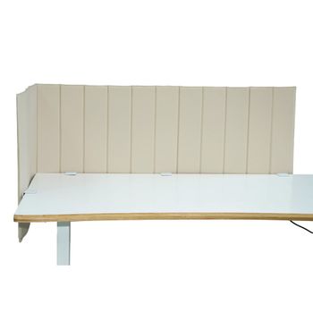 Separador de mesa tela, metal beige
